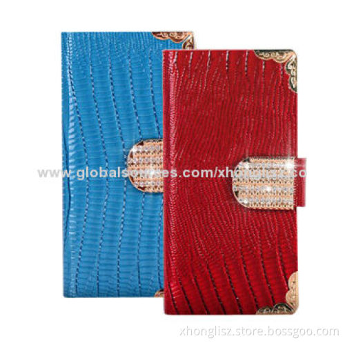 New Style Diamond Premium PU Leather Cases for iPhone 6, Many Colors for Choices